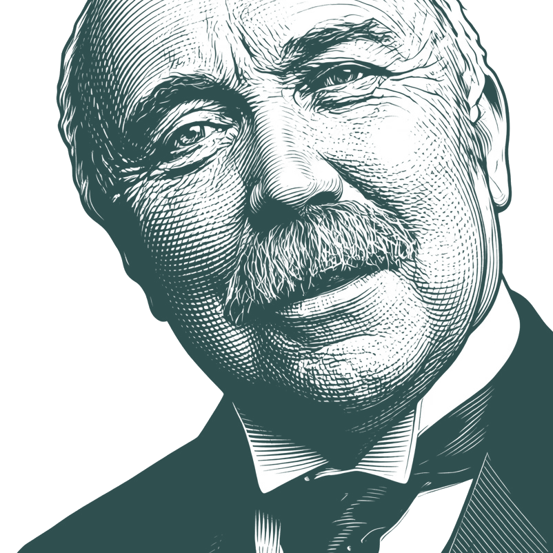 Engraved portrait of Henry Campbell-Bannerman, facing left