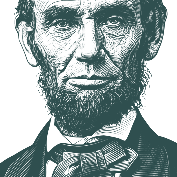 Engraved portrait of Abraham Lincoln
