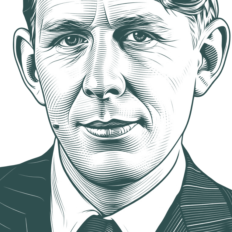 Engraved portrait of W. H. Auden