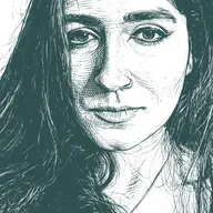 Engraved portrait of Nikita Gill