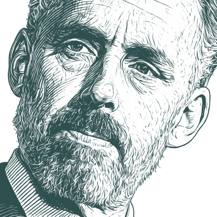 Engraved portrait of Jordan Peterson