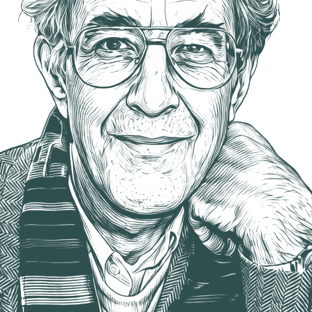 Engraved portrait of Henri Nouwen