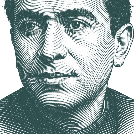 Engraved portrait of Al-Ghazali, facing left
