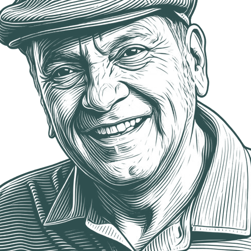 Engraved portrait of Don Miguel Ruiz, facing left