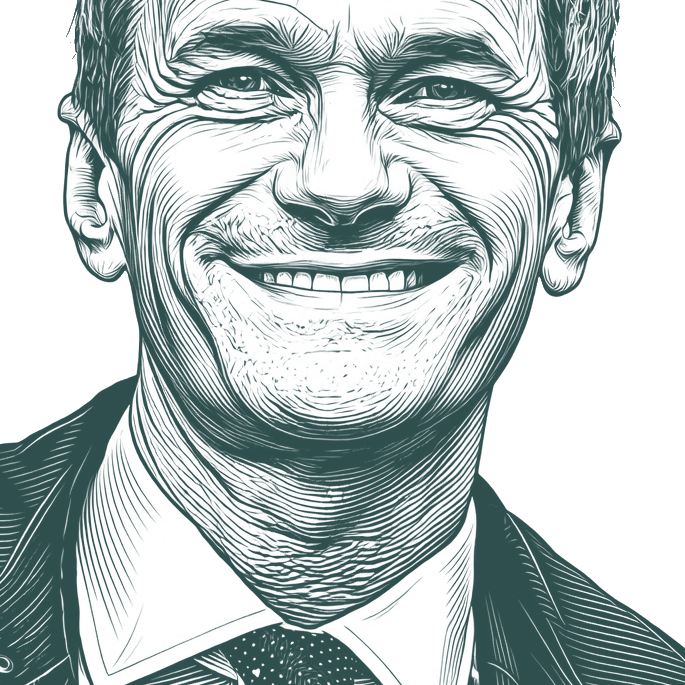 Engraved portrait of Neil Patrick Harris