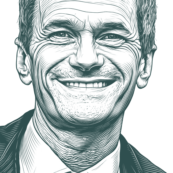 Engraved portrait of Neil Patrick Harris
