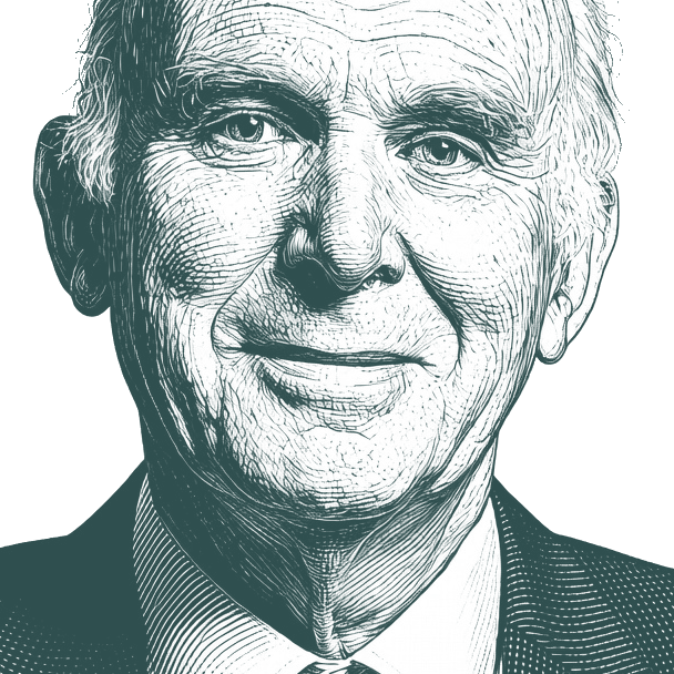 Engraved portrait of Vince Cable