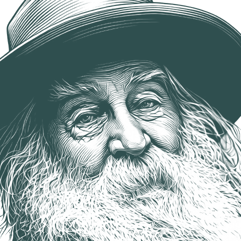 Engraved portrait of Walt Whitman