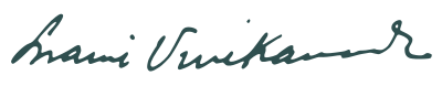 Signature of Swami Vivekananda