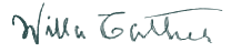 Signature of Willa Cather