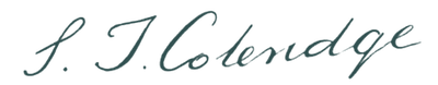 Signature of Samuel Taylor Coleridge
