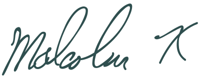 Signature of Malcolm X