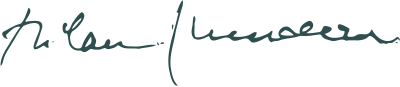 Signature of Milan Kundera