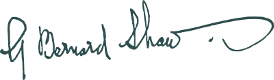 Signature of George Bernard Shaw