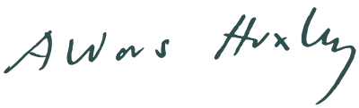 Signature of Aldous Huxley