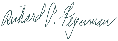 Signature of Richard Feynman