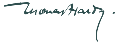 Signature of Thomas Hardy