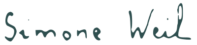 Signature of Simone Weil
