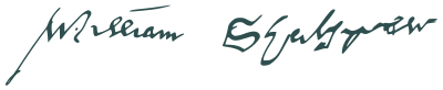 Signature of William Shakespeare