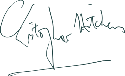 Signature of Christopher Hitchens