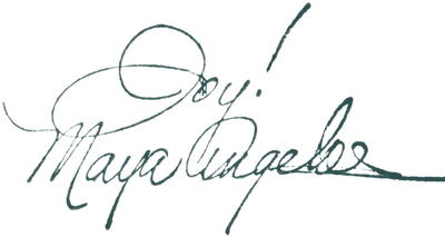 Signature of Maya Angelou