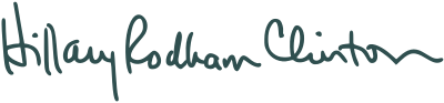 Signature of Hillary Clinton