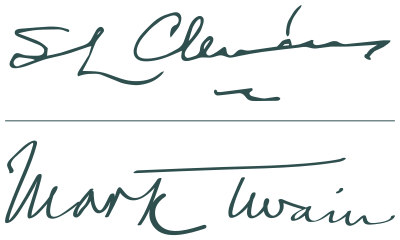 Signature of Mark Twain