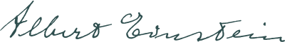 Signature of Albert Einstein