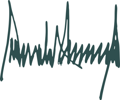 Signature of Donald Trump