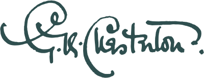 Signature of G. K. Chesterton