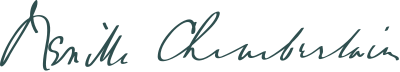 Signature of Neville Chamberlain