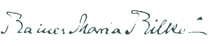 Signature of Rainer Maria Rilke