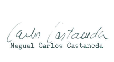 Signature of Carlos Castañeda