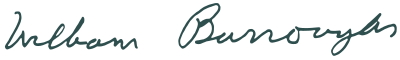 Signature of William S. Burroughs