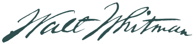 Signature of Walt Whitman